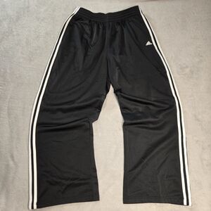 Adidas Black Baggy Track  Loose Straight Athletic Joggers Men's XL Pants